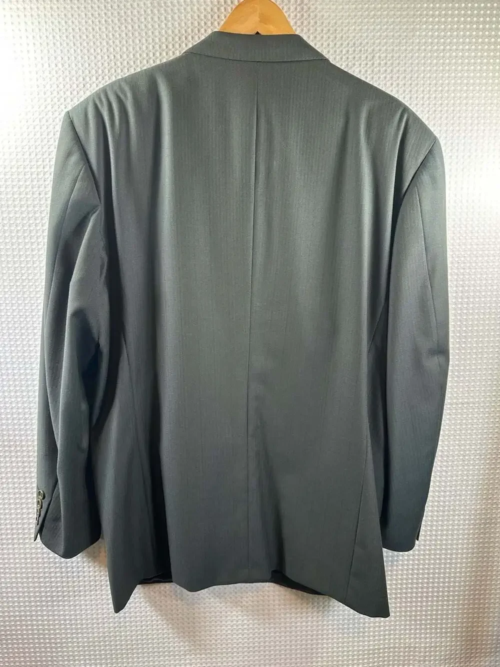 Vintage Canali Milano 2-Piece Suit Pinstripe Wool  Green